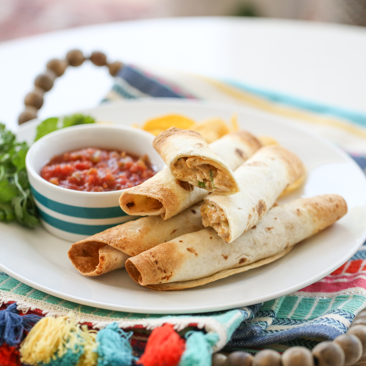 Baked Creamy Chicken Taquitos