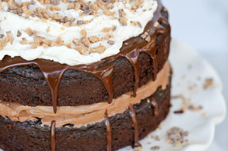 Chocolate Mousse Crunch Cake