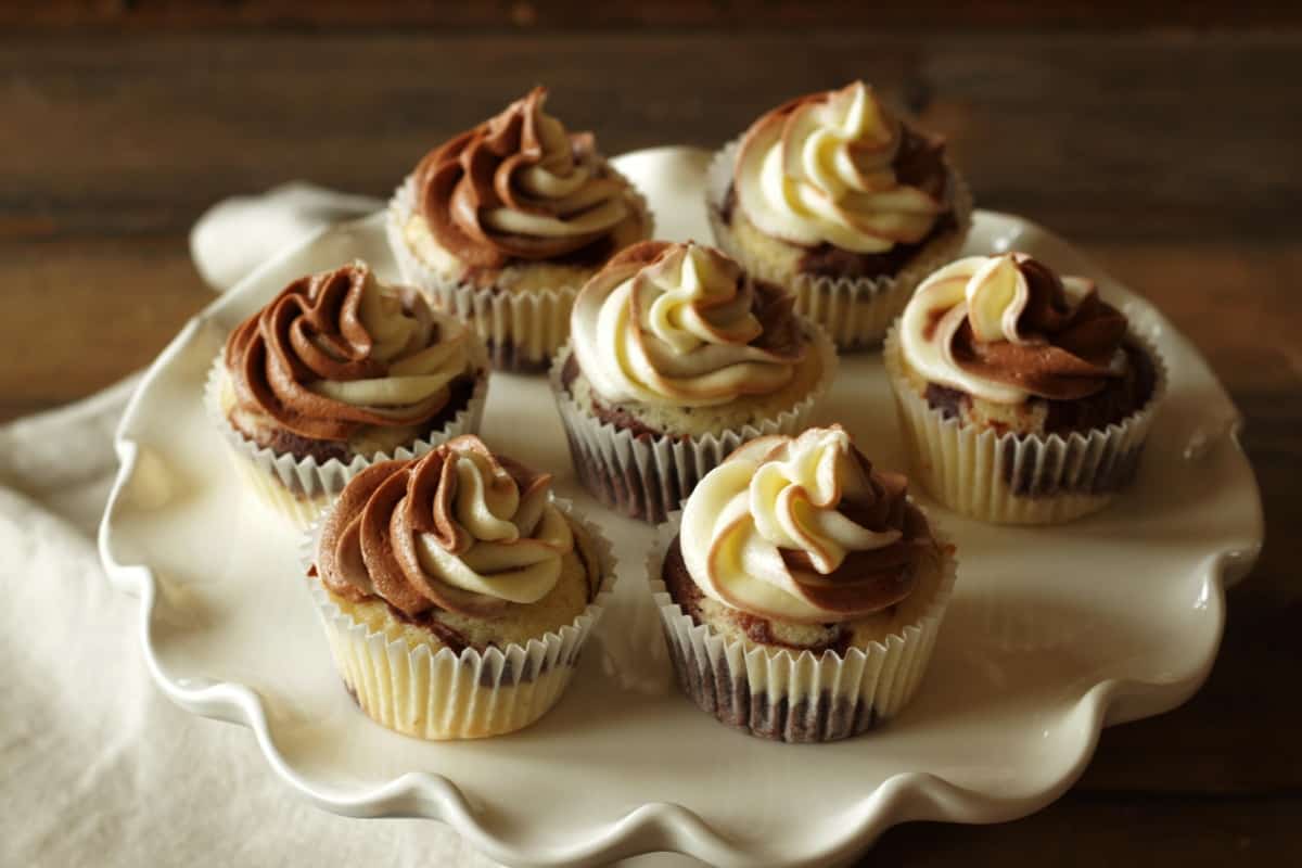 Chocolate and Cheesecake Marble Cupcakes