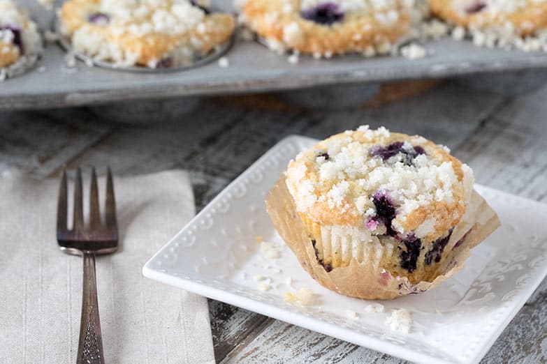 Classic Blueberry Muffins with Streusel Topping