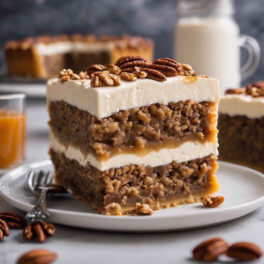 Pecan Pie Snack Cake with Maple Buttercream